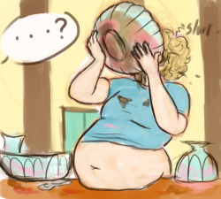 to-many-cupcakes:  A quick crappy doodle for my 9 followersI wanted to draw you guys a little somethingthis is an OC by the way his girlfriend just dumped him so hes drowning his sadness in icecream 