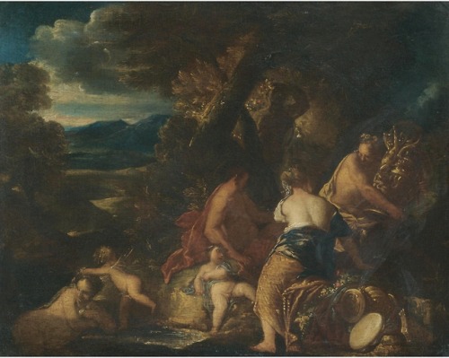 hildegardavon: Roman School 17th Century [Myrrha], The birth of Adonis, n/d, oil on canvas,&nbs