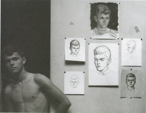 c86:  Sandy Campbell with Paul Cadmus portraits, New York City, 1943 Photograph by Paul Cadmus 