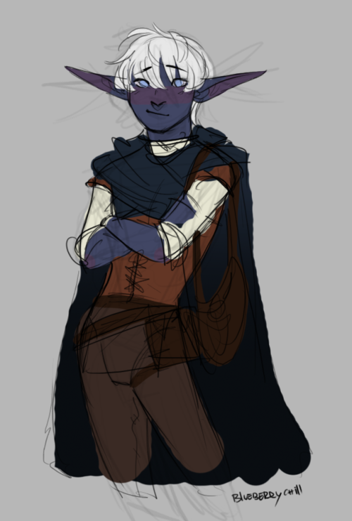 blueberrychill:I made a bby! ;v; This is Athelas, they’re a drow wizard and servant to @silvereld ’s
