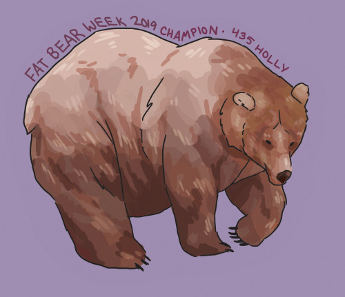 empatheticdinosaur:my homage to katmai national park’s fat bear week champion: holly!!!!