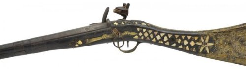 A flintlock rifle of Arab origins, late 18th or early 19th century.from Austin Antique Gallery