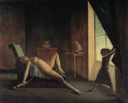 magicwandarthistory:  Chambre de l’Hitachi by Balthus.