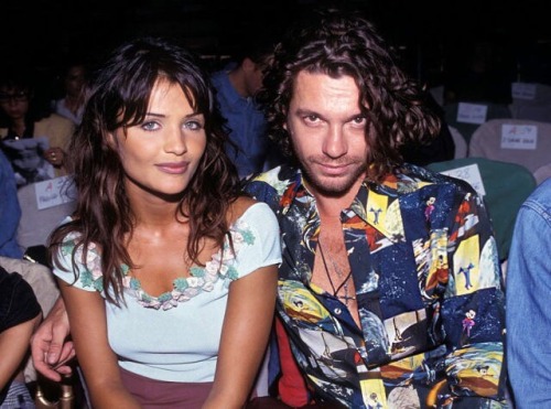 Michael Hutchence and Helena Christensen, Jean Paul Gaultier party, 1993. Paris, France.