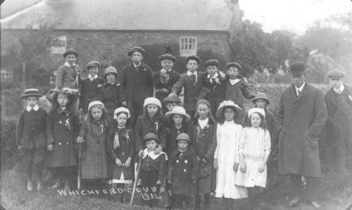 Whichford Club (1910s, Warwickshire):Women and children.  This photo may have been taken in Ascott.W