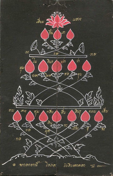 gazophylacium:Floral diagram from a Thai manuscript of the second half of the nineteenth century, artist unknown.