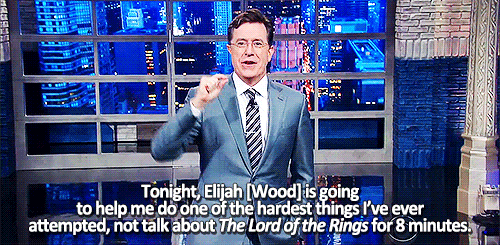 beeishappy:  LSSC | 2015.10.13 | Elijah ‘Tolkien-teaser’ Wood trying to free