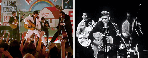 ireneae:  Elvis (2022) vs. Elvis PresleyStage Show - Shake, Rattle & Roll (1956)Tupelo’s Own Concert (1956)Live Concert (1957)Milton Berle Show - Hound Dog (1956) (part 1)