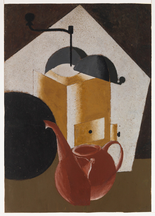 blushingcheekymonkey:
“alexander vesnin - still life, coffe grinder and teacup (ca. 1920)
”