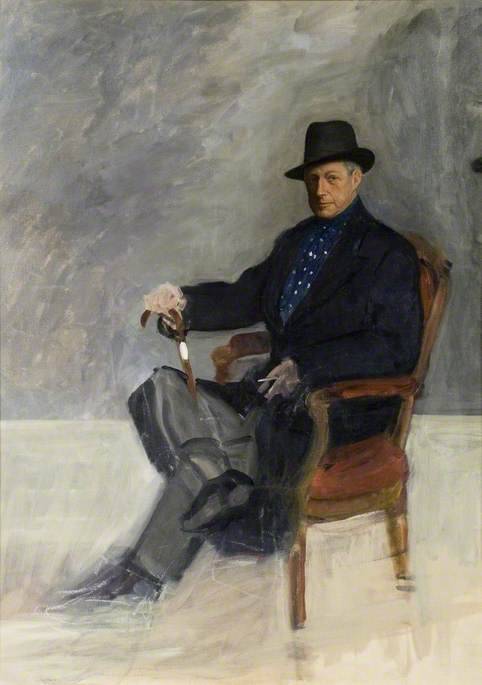 themaninthegreenshirt:    Sir Alfred Munnings Seated, by Maurice Frederick Codner  