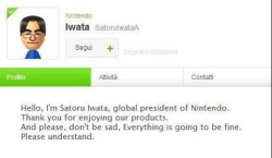 ikemarth:  Nintendo updated Iwata’s Miiverse