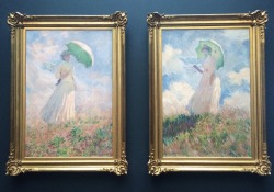heartpleasure:Monet — Woman with a Parasol, facing left &amp; Woman with a Parasol, facing right.