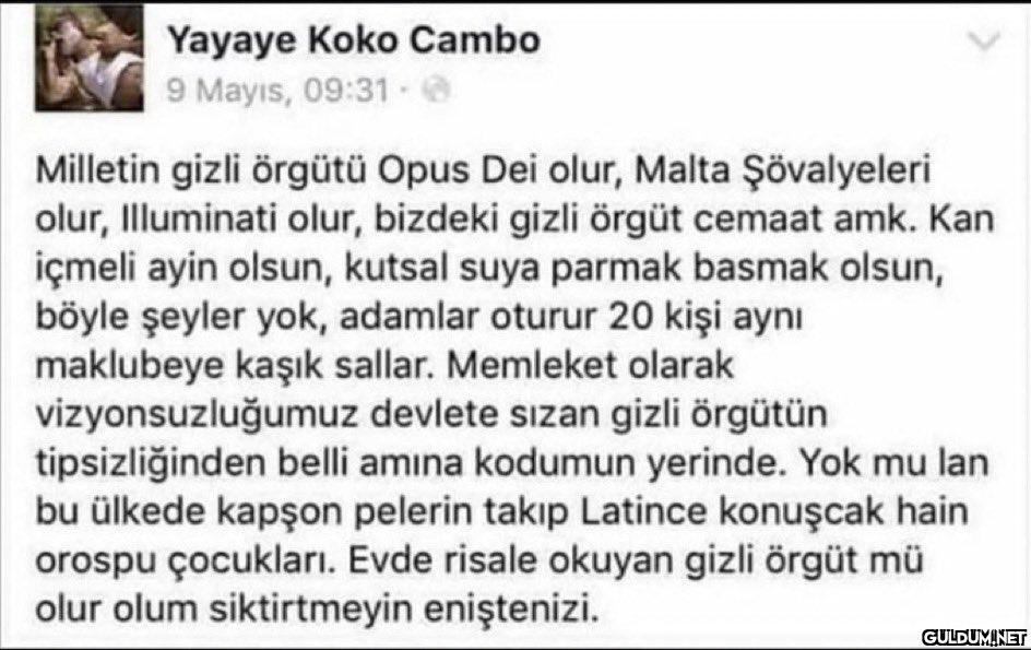 Yayaye Koko Cambo 9 Mayıs,...