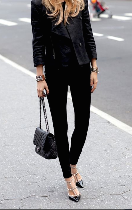 dustjacketattic:  all black &amp; rockstuds | krystal schlegel 