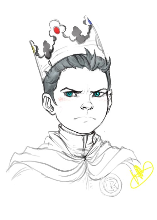 mechanicalmisha: I love the few times Damian acted his age.So here is Damian in a Burger King crown.