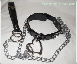 thespikedcat:  Custom vegan PVC Kawaii Leash and Spiked Collar