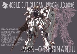 minovskyman:  MSN-06S Sinanju Prototype “Gundam” 