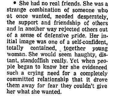 From The August 4, 1974 Profile Of Christine Chubbuck, A Newscaster Who Committed Suicide By Gunshot