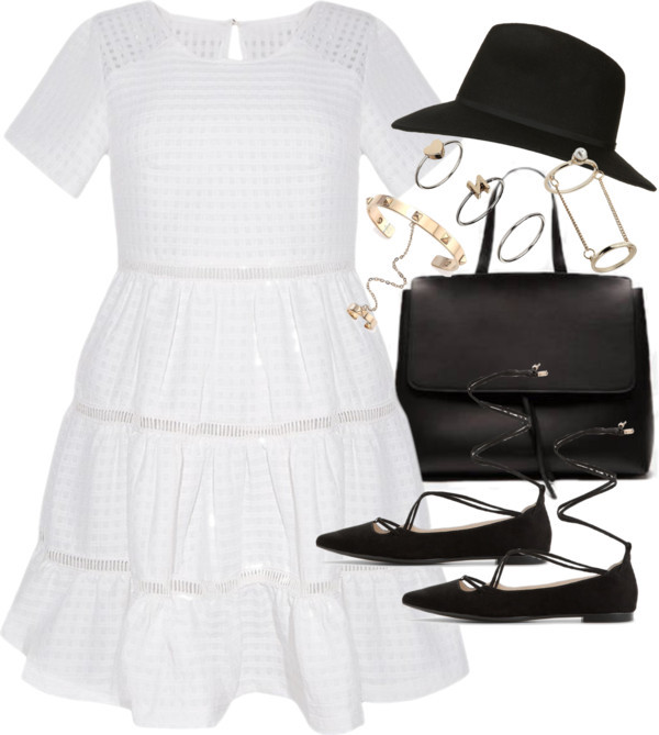 Untitled #19012 by florencia95 featuring ballet shoes
Fit flare dress, 90 AUD / MANGO ballet shoes, 65 AUD / Black handbag, 1 470 AUD / Valentino cuff bracelet, 1 075 AUD / Topshop midi ring, 5.42 AUD / Topshop pearl ring, 18 AUD / Topshop fedora...