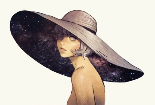 So I ended up hating my last girl with the stars under her hat drawing, it was soooo half assed and 