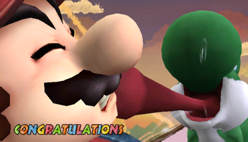 essemkato:  tkowl:The congratulation images in smash are either hilarious or make me worry very much for sakurai   