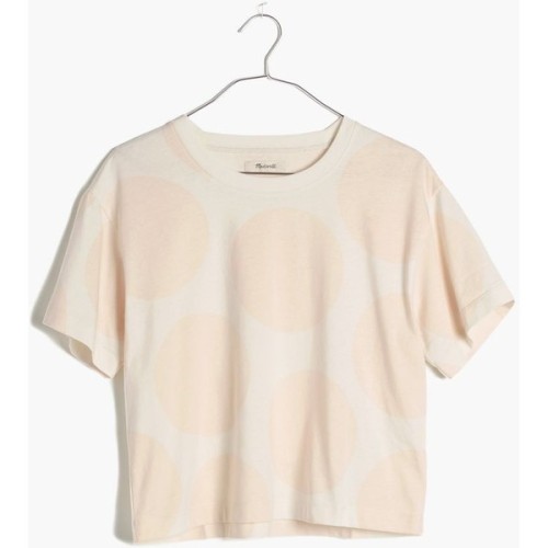 MADEWELL Big Dot Crop Tee ❤ liked on Polyvore (see more cropped graphic tees)
