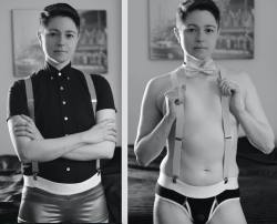 sex-obsessed-lesbian:  drunkpunchdead:  petitedeviant:  😍  Oh my yes    Wha huh hnnng words how suspenders yes.