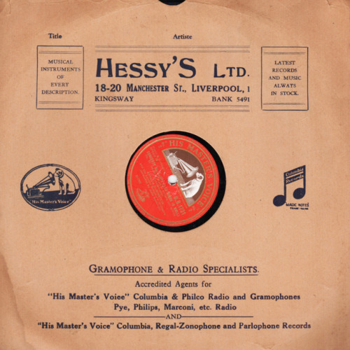 12″ of pleasure: Hessy’s Ltd, 18-20 Manchester St., Liverpool 1. Telephone Bank 5491