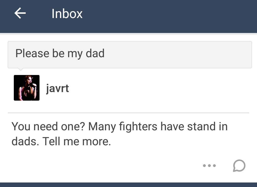 witch-with-a-dick:  javrt:Warriormale is my dad now and I love him  this is wholesome