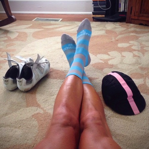 soulcycling:  Dirty, tired legs = happy man. @girocycling @sean_sako @thelittlepackage