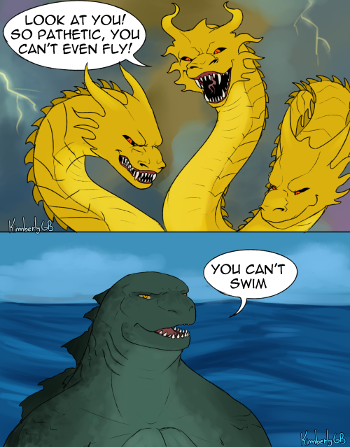 kimberlygbart: Can we talk about that scene where Godzilla just launched himself at Ghidorah in KOTM