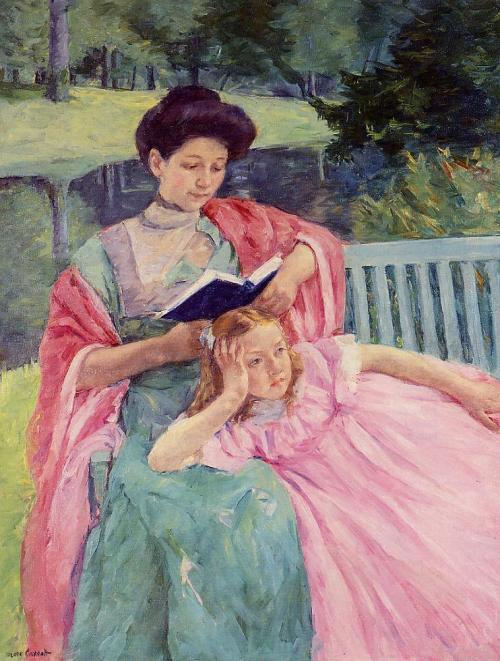 Auguste Reading to Her Daughter, Mary Cassatt, 1910