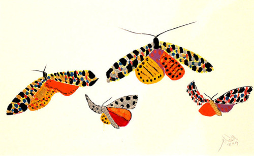 amare-habeo:Tahar Ben Jelloun (Moroccan, born 1944)Untitled (Butterflies), N/DOil on canvas