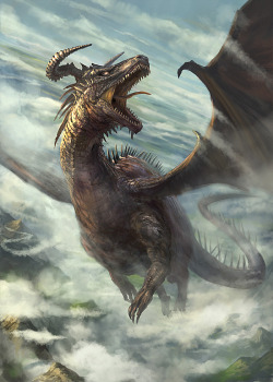 moralitea:  Dragon in flight by ~gerezon