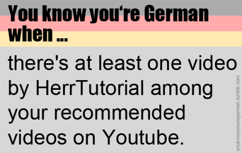 Du weißt, dass du deutsch bist, wenn &hellip;sich mindestens ein Video von HerrTutorial un