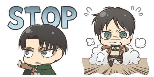 snk-officially-drawn:   Shingeki no kyojin TRANSPARENT STICKERS Part I Part II.  