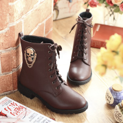 stylelist-tidebuy:  Cool Brown PU Upper Lace-up
