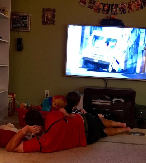 My boys watching Pets together ❤️ #family #ourjourney #truelove #theloveofmylife #motherhood #parent