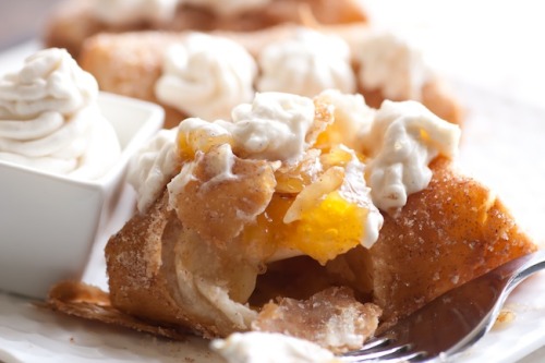 boozybakerr:  Apricot Almond Dessert Chimichangas with Cinnamon Mascarpone Cream  dommebadwolff23