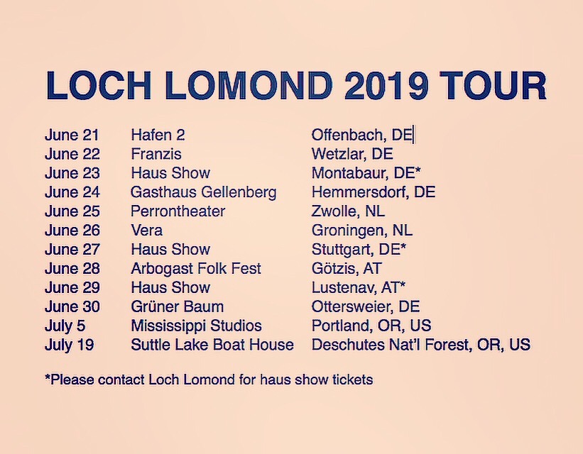 New dates added! #lochlomondtour2019