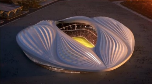 The future Al Wakrah stadium in Qatar…“The stadium weaves together Qatar’s past with its prog