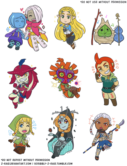 scribbly-z-raid: scribbly-z-raid:  Hey look, chibis! Yeah, it’s those Zelda chibis I sketched a whil