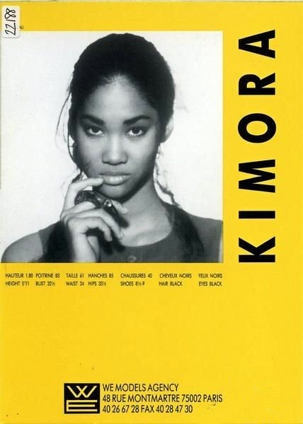 vintagewoc:Kimora Lee Simmons on We Models Agency show package (1990)