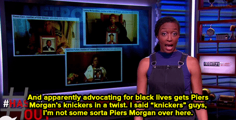 crime-she-typed:  micdotcom:  Ramsey also explains how Beyoncé has been political her whole career.   Piers Morgan makes my blood boil 🙄