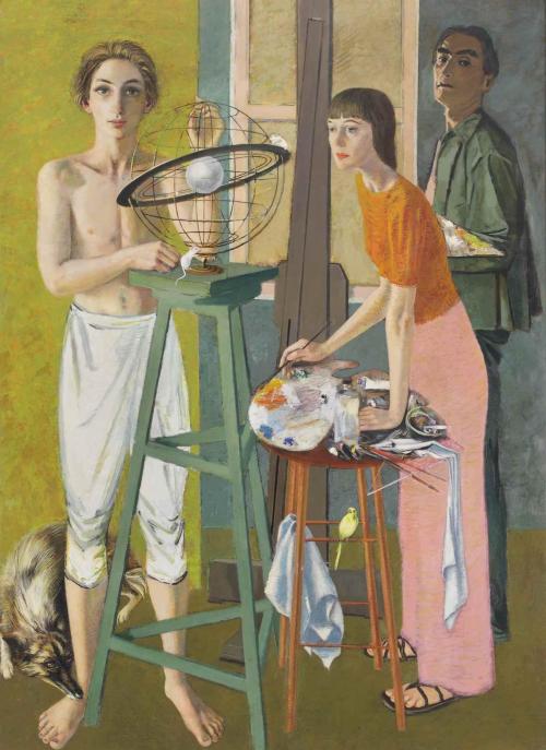 huariqueje:Self portrait of the artist and his family - Ernst van Leijden ‘Ernst Leyden’,1946Dutch, 