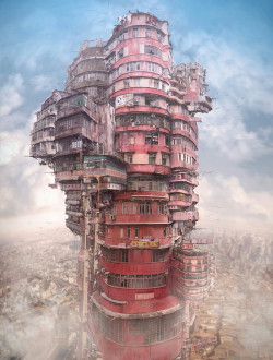 scifiseries:  Ray of Hope (Ready Player One building)