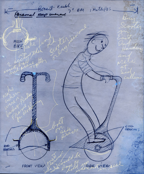 Kenneth B. Walsh (American, 1922-1980). Moon Bike Sketch. www.kennethbwalshart.com/ &nb