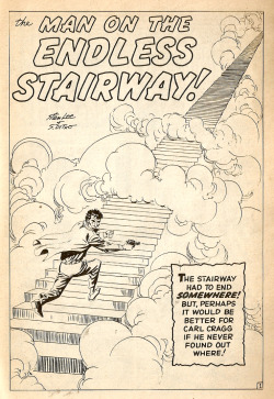 Splash Page From &Amp;Lsquo;The Man On The Endless Stairway&Amp;Rsquo; From Chiller