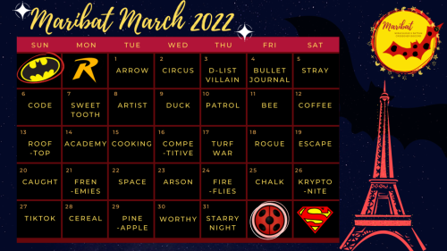 maribatserver:Maribat March Calendar is officially out! We can’t wait to see y’all’s work in a month