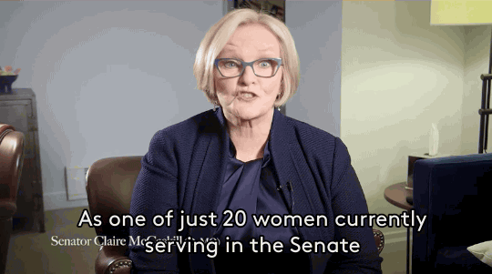 refinery29:Senator Claire McCaskill Tells Men To Shut UpSen. Claire McCaskill (D-MO) appeared in a P
